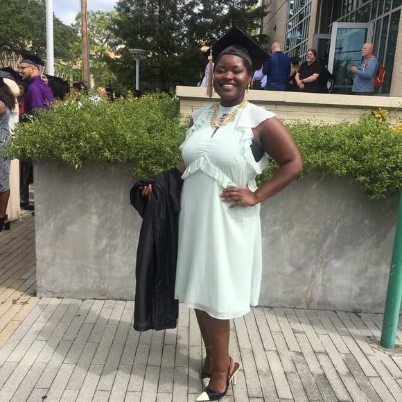 Fit and Flare High Neck Plunge Dress with Ruffle Details - True Decadence - Picture 2 of 10